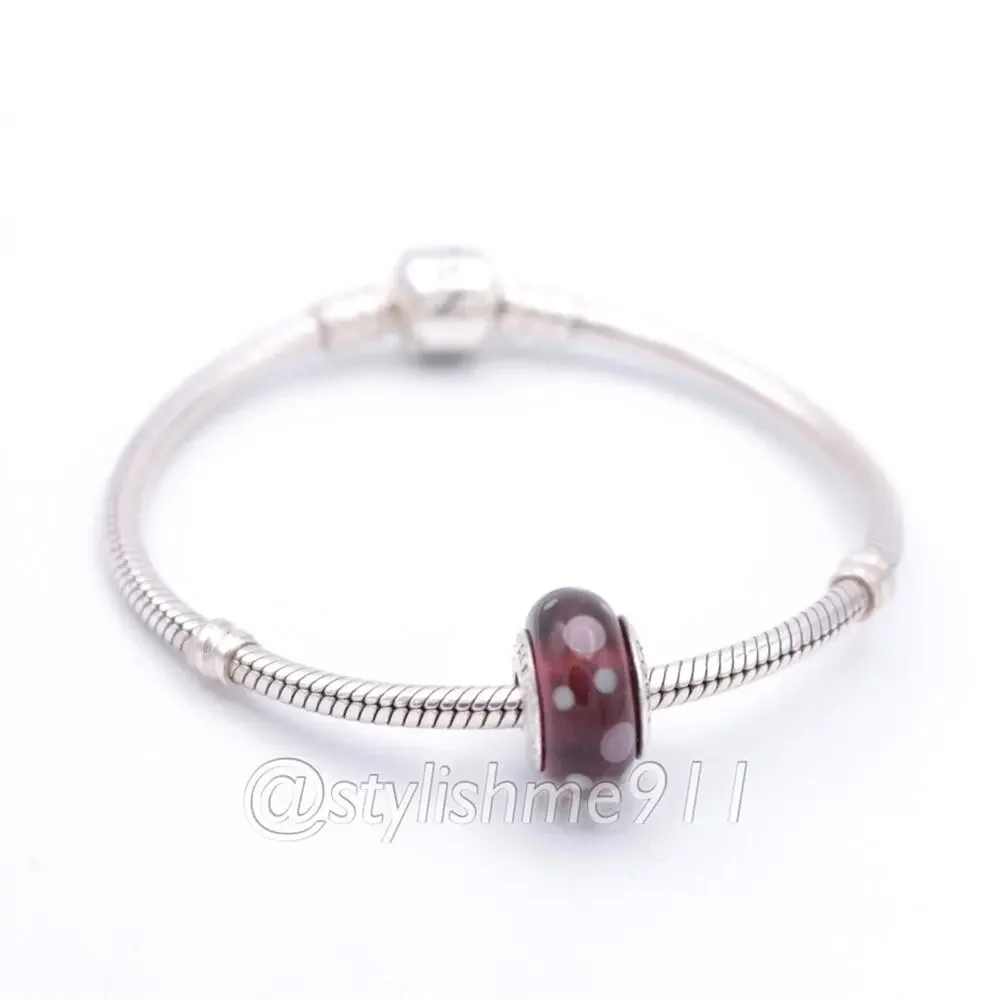Authentic PANDORA Purple Bubbles Glass Murano - 790693